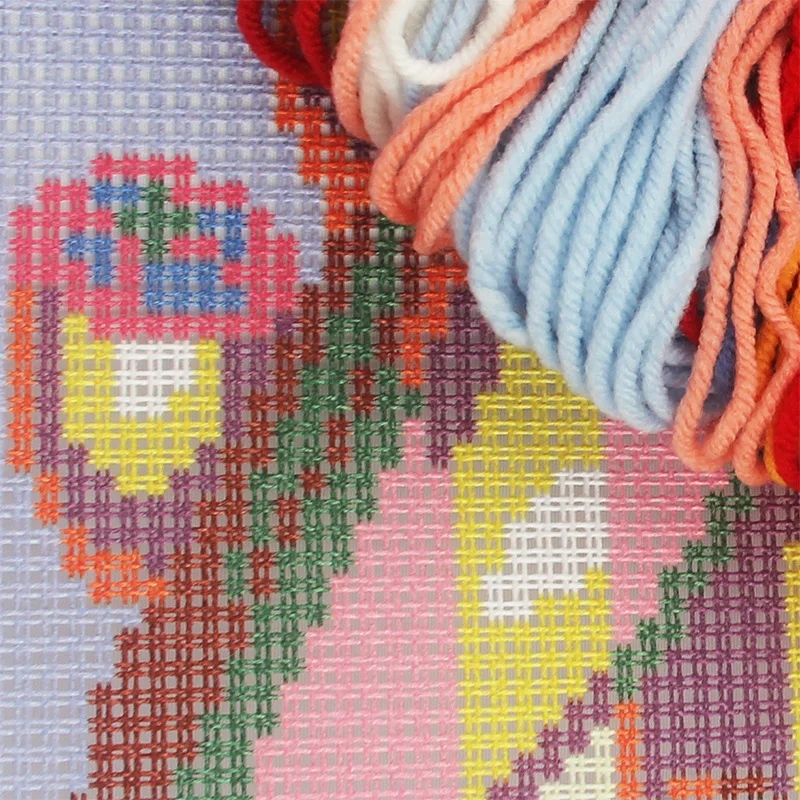 DIY stitch throw pillow Butterfly pattern 3d mat sets embroidery yarn handicraft cross stitch kits embroider needlework kits 6CT