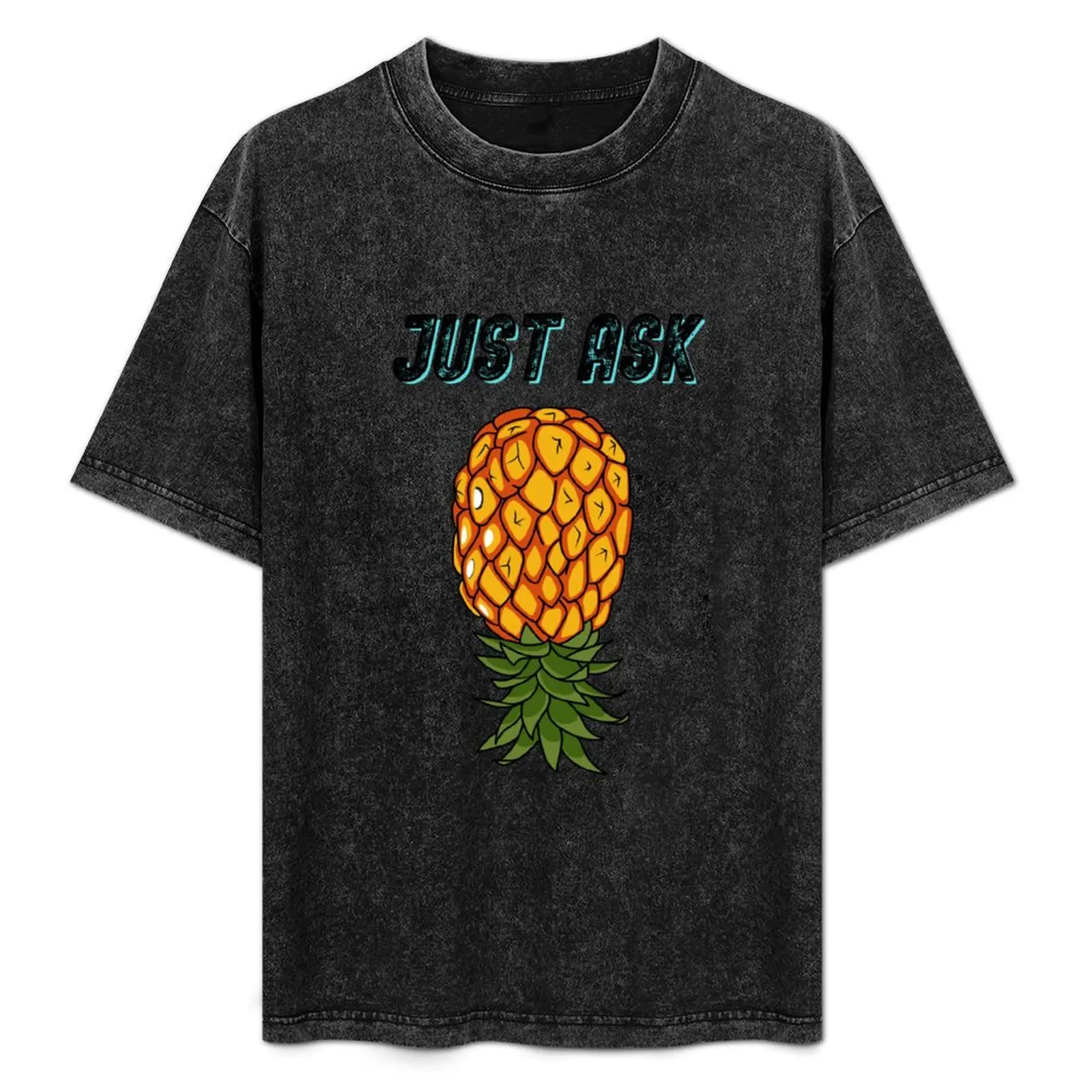 Camisetas com estampa de abacaxi para mulheres, camiseta plus size de cor sólida