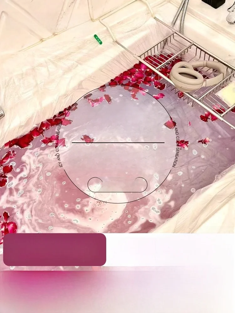 

Thiened Disposable Bath Tub Cover Embedded Bathing Bag for Travel Home Use Plastic Film Bath Buet Pool Doctor Initial