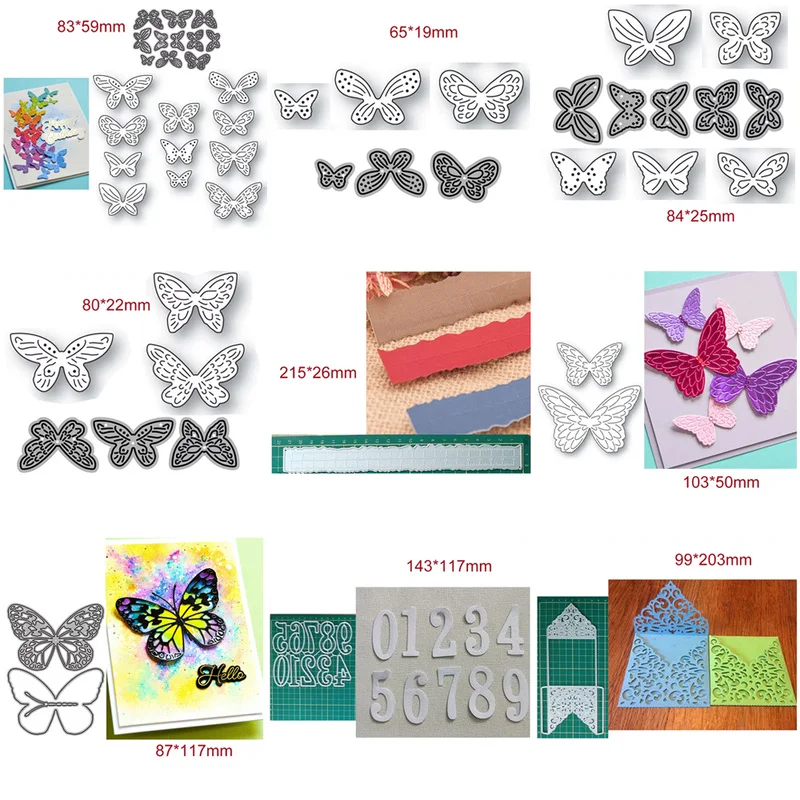 Flock of Butterflies Scrapbooking Dies Metal Cutting Dies Craft Embossing Stamp Stencil Paper Card Making Template DIY Butterfly