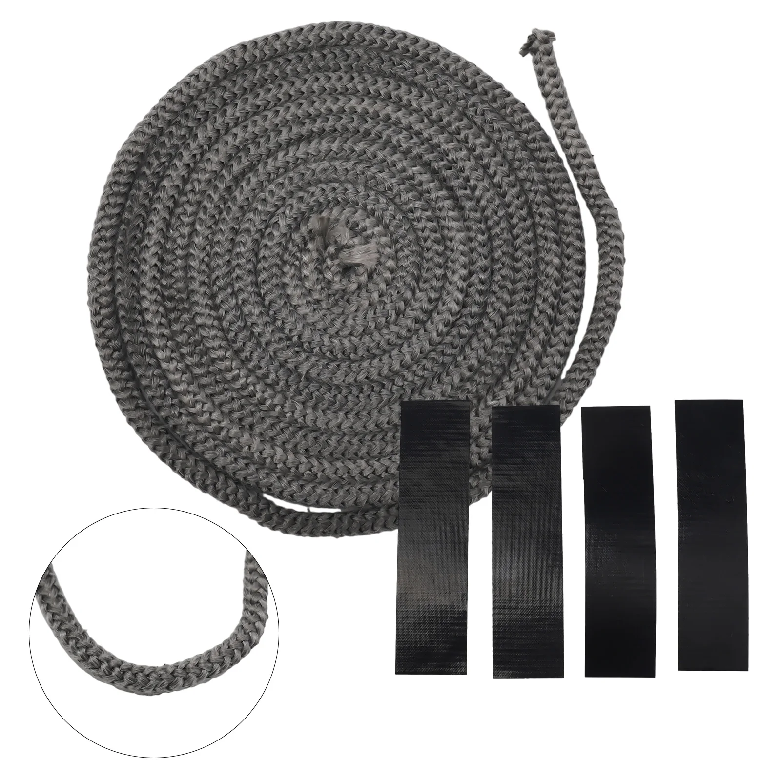 

Stove/Fire Rope Fiberglass Rope Seal 9mm 3meters Length Adhesive Tape Easy To Install Fiberglass Log Burner Door Seal