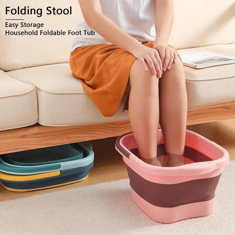 Foldable Footbath Massage Bucket Soaking Bucket Folding Basin Spa Bath Foot Household Sauna Bathtub Pedicure Bath Bathtub - view 4