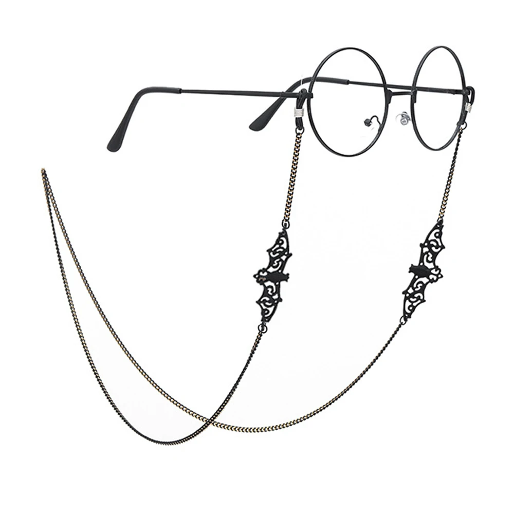 

New Fashion Pendant Glasses Chains Bat Cross Eyeglasses Sunglasses Spectacles Metal Non-slip Chain Holder Cord Lanyard Necklace