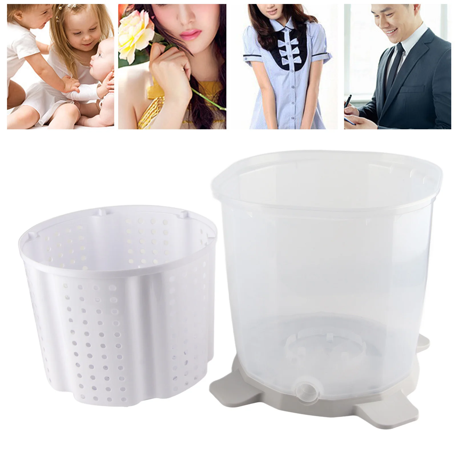 Máquina de lavar roupa manual portátil com manivela, para dormitório, apartamento, acampamento, cinza nórdico