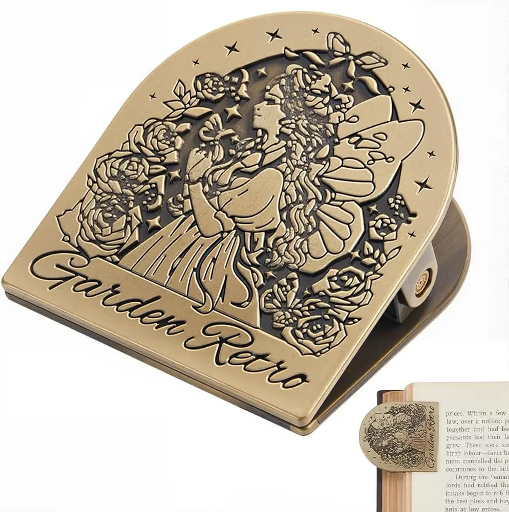 

Vintage Angel Fairy Journal Clip, Antique Bronze Metal Book Page Holder for TN Notebooks, Decorative Reading Accessory