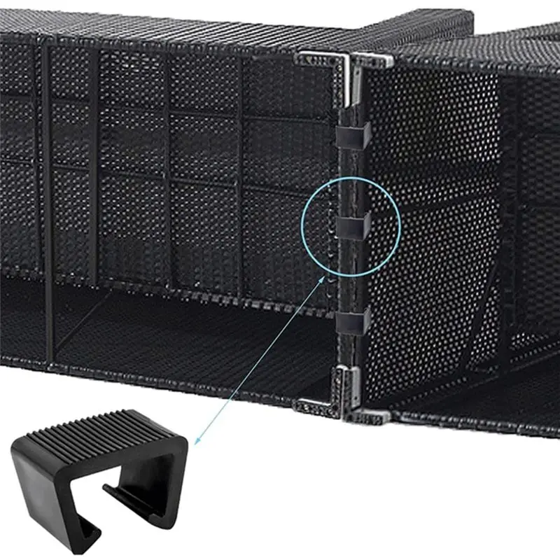 ABFS 8Pcs Garden Furniture Clips Anti-Deformed Rattan Furniture Connectors for Outdoor Sofa Plastic Clamps Wicker Chair
