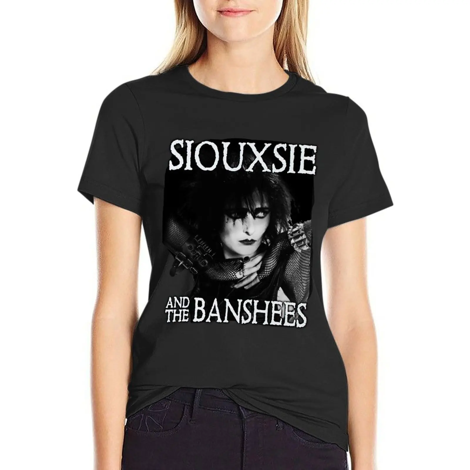 

Siouxie And The Banshees Poster Vintage T-Shirt sublime tees aesthetic clothes tops black t-shirts for Women