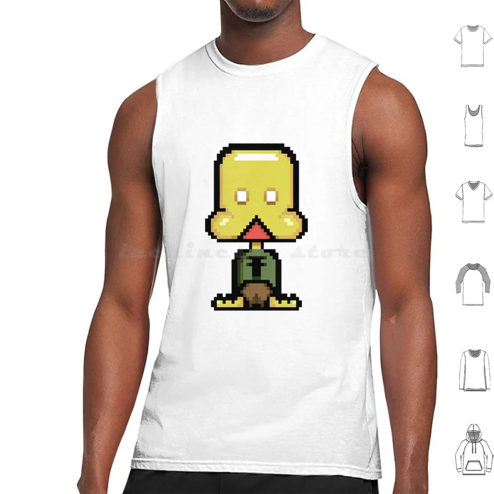 Petscop Green Man (Paul) Camisetas sin mangas con estampado de algodón Petscop Pet Scop Petshop Paul Creepypasta Creepy Horror