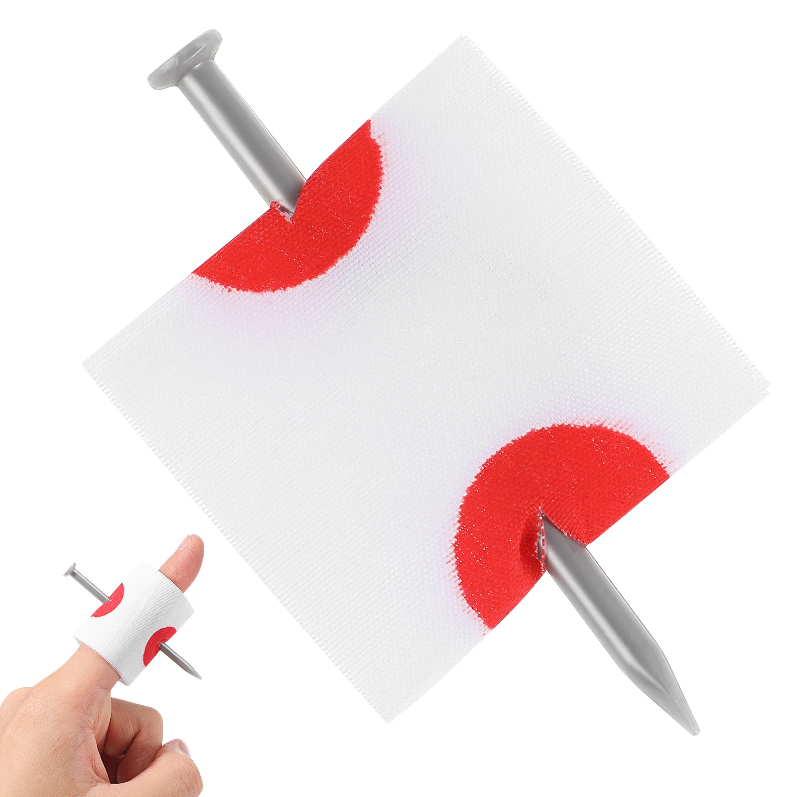 Halloween Trick Prank Tool Creative Nail Through Finger Spoof Prop for April Fool's Day