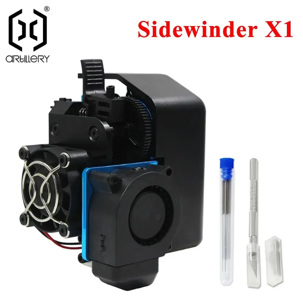 extruder kit does not require reassembly and is integrated for 3D printers, artillery, Sidewinder X1, and Genius