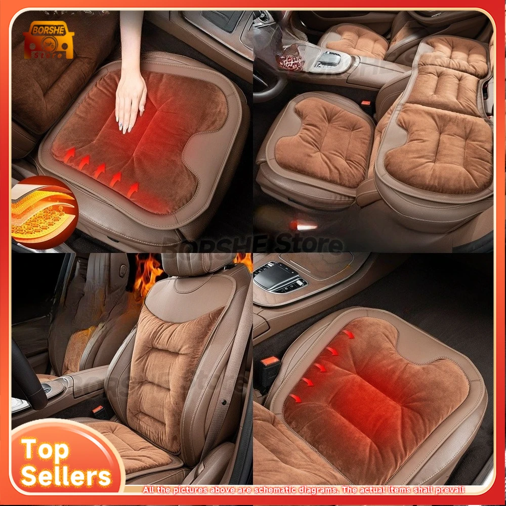 

Universal Seat CoversWinter Car Seat Covers Flannel Plush Full Set Auto Interior Warm Cushion for Front and Rear Seats High End
