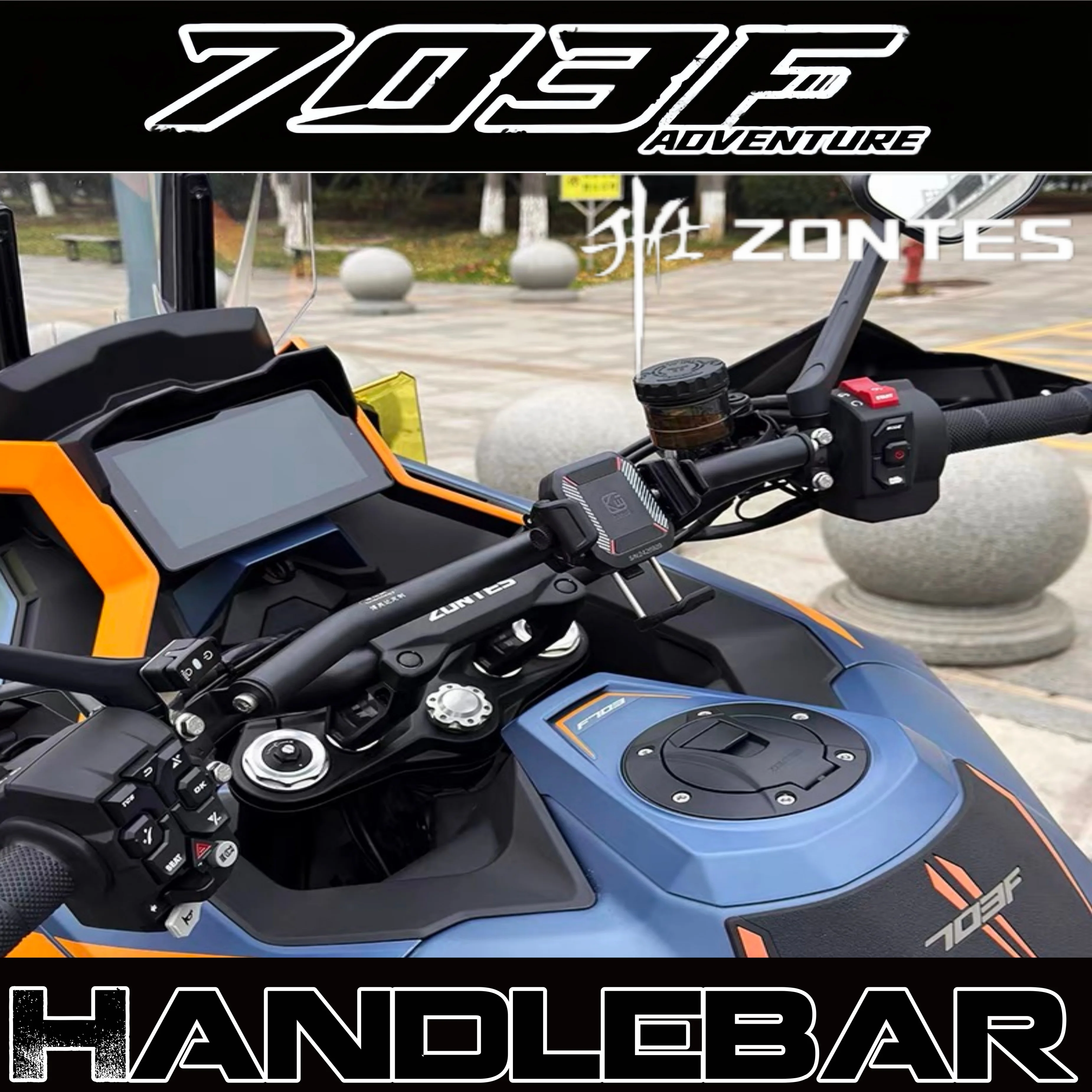 for-zontes-703f-modified-handlebar-motorcycle-phone-holder-headrest-extender-navigation-mount