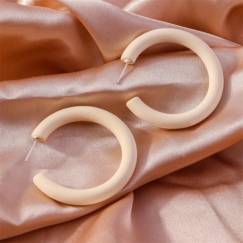 Mode Candy Farben 3,8 cm Runde Creolen für Frauen Mädchen Party Fesitval Schmuck Dekoration – Detail 8