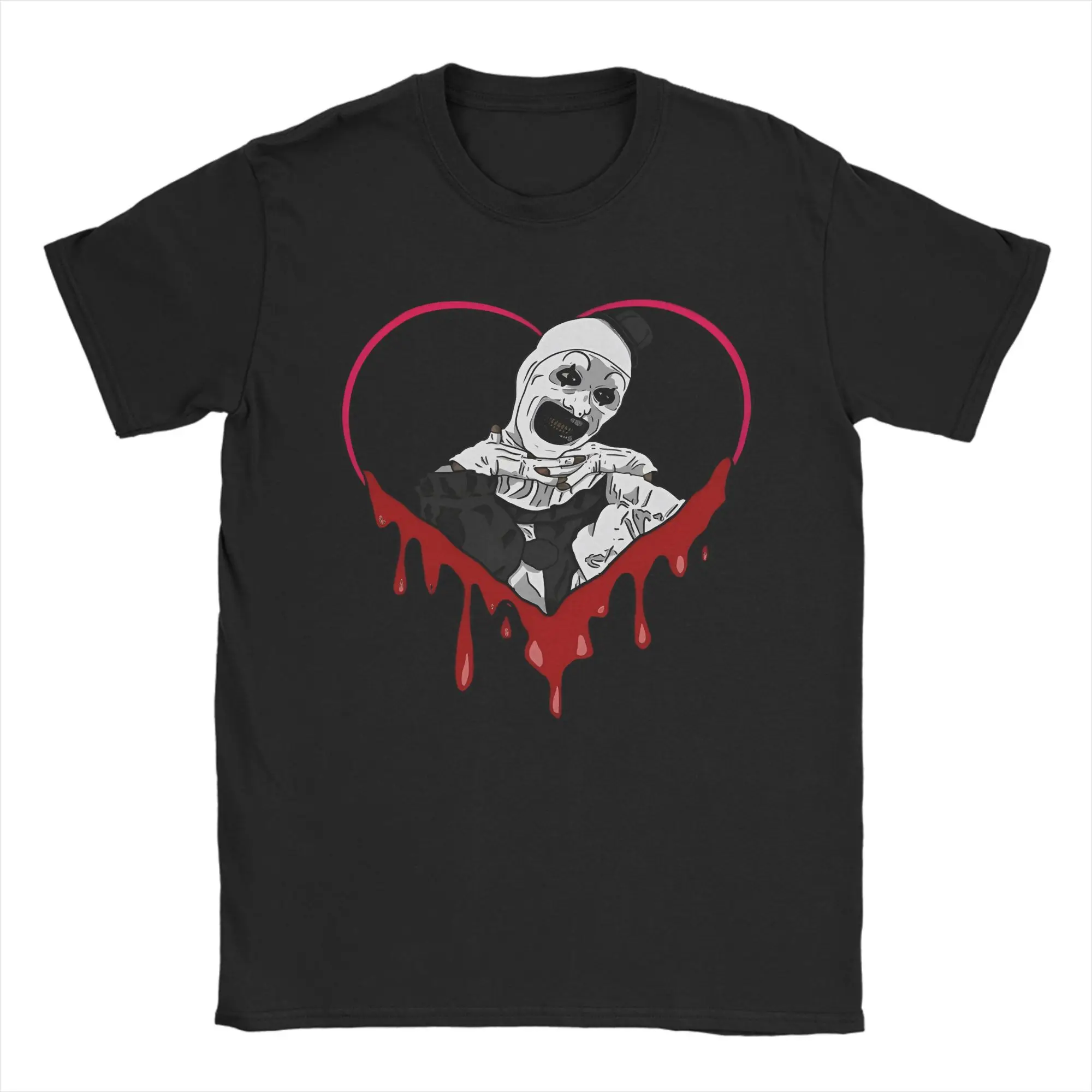 

Oversized T Shirt Terrifier Heart Art Cotton T-Shirts Hip Hop Tee Shirt for Man Summer Y2K Casual Short Sleeve Top Tees