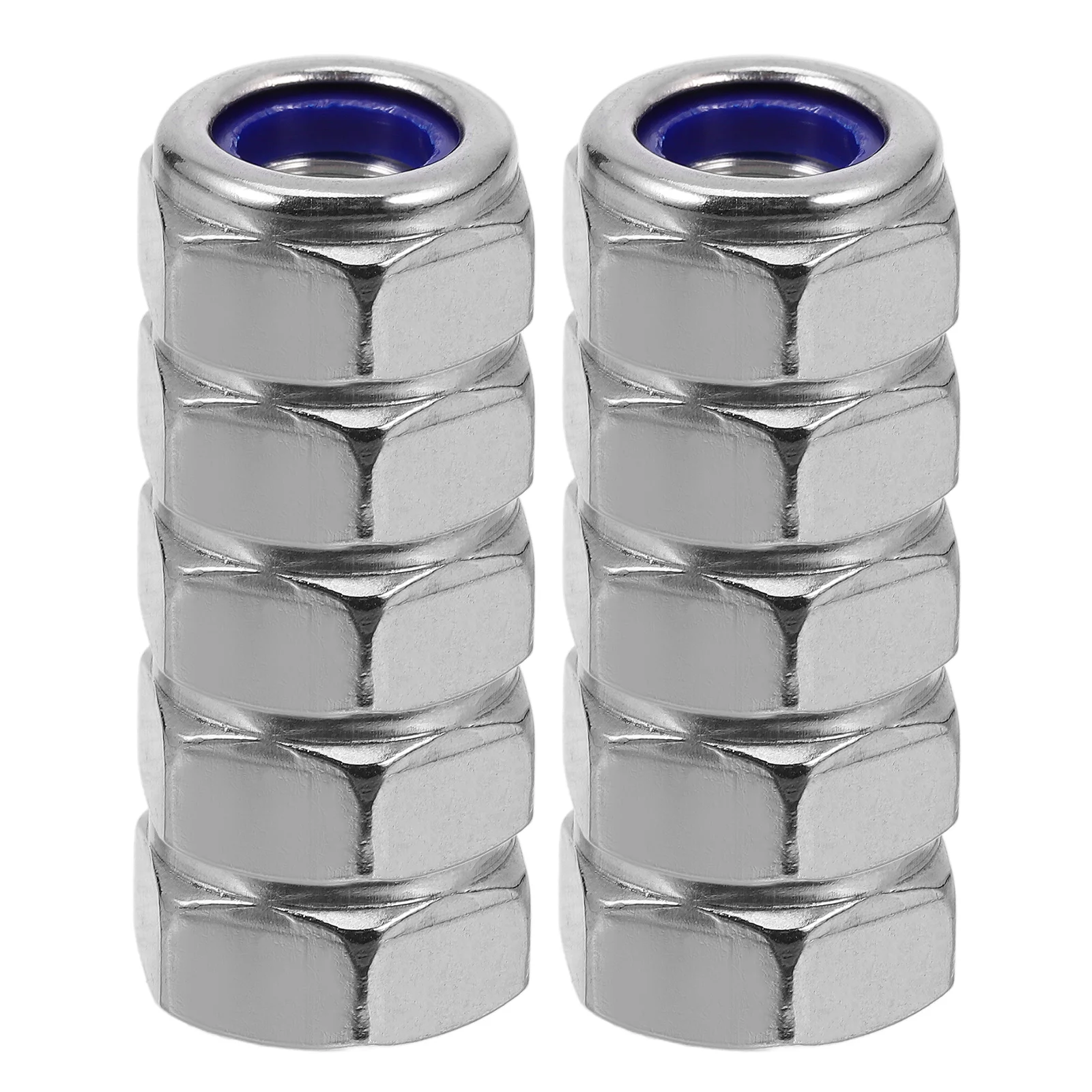 

15pcs Lock Nuts 304 Stainless Steel Fasteners for Lamp Machinery Furniture Hardware Nuts Set Nut Thread Anti Loosen Nut