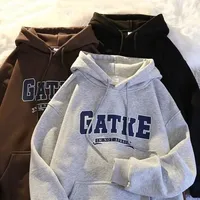 Heavyweight 250g Men's Hoodie Sweatshirt Autumn Winter Trendy Print Versatile Fleece Lined Oversize Couple's Jacket