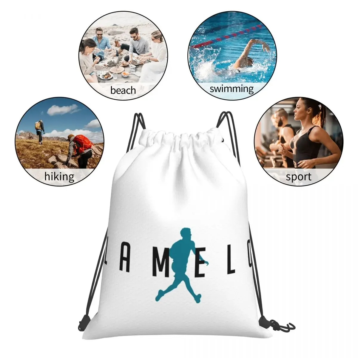 LaMelo Ball - Charlotte North Carolina - Hornets Basketball Backpacks Portable Drawstring Bags Shoes Bag BookBag For Travel