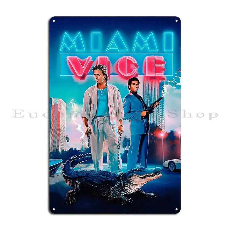 Miami Vice Forever V1 Metal Plaque Poster Bar Wall Mural Club Custom Printing Tin Sign Poster