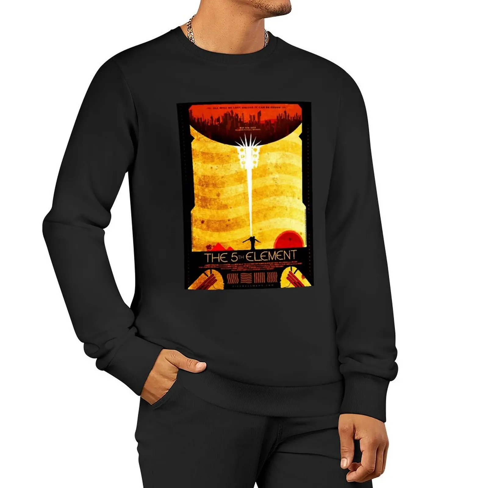 The Fifth Element by Luc Besson Movie Poster Pullover Hoodie autumn men's sweatshirt