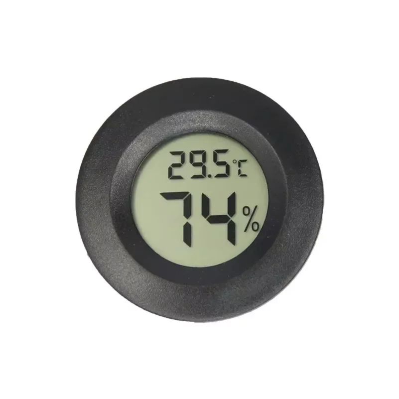 1/6PCS Mini Hygrometer Thermometer Fahrenheit or Celsius Meter Digital LCD Monitor Indoor Room Round Humidity Temperature Gauge