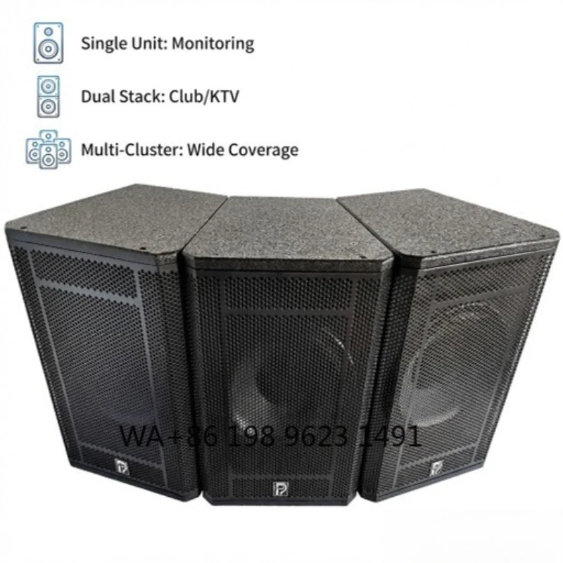 

12 Inch Coaxial Point Source Speaker High SPL Modular Stackable Stage Audio for Live Event Performance