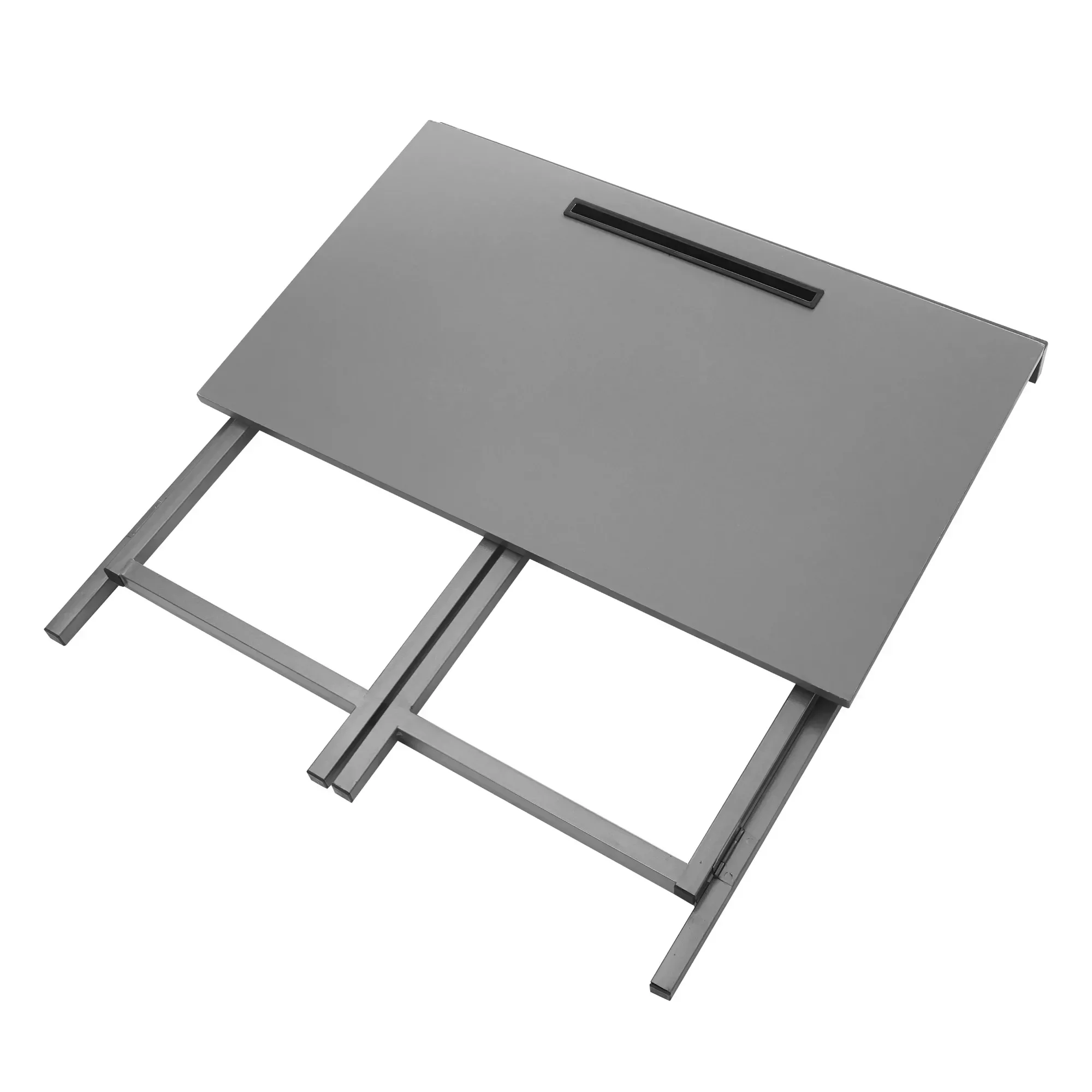 Kids Folding Desk with Tablet Slot, 30" L x 20" W x 29.7" H,Grey