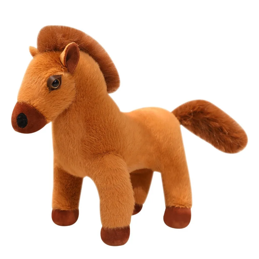 

Simulation Simulation Standing Foal Saddle Long Mane Pony Stuffed Cute Cartoon Horse Stuffed Gift