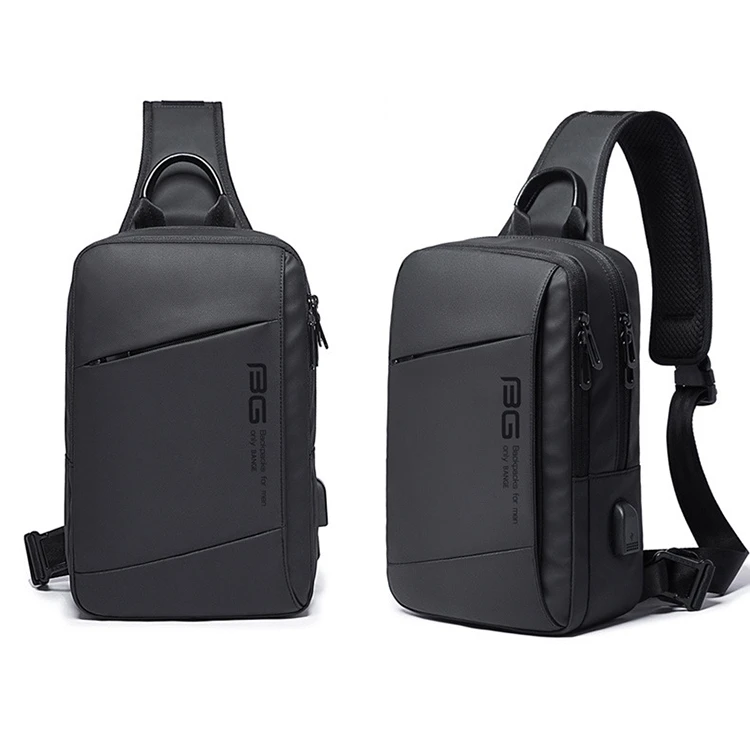 BANGE One Shoulder Bag Travel Leisure Messenger Shoulder Bag Men And Women With The Same Chest Bag USB Charging Bag