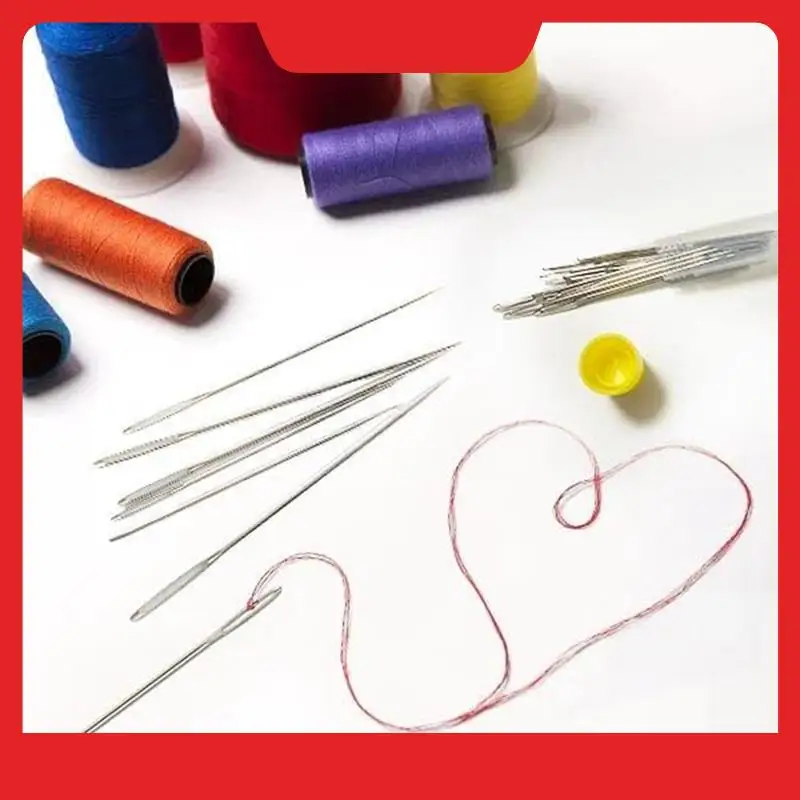 75 Pack Premium Large Eye Needles For Hand Sewing With 4 Needle Threaders, Assorted Sizes, Embroidery Needles