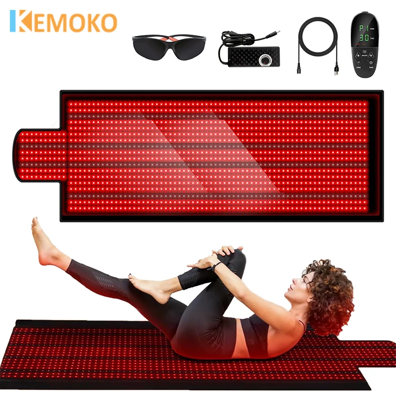 

1370 LED Red Light Therapy Mat 660nm & 850nm Heating Pad for Body Back Cushion Waist Back Shoulder Muscle yoga Mat Muscle Relax
