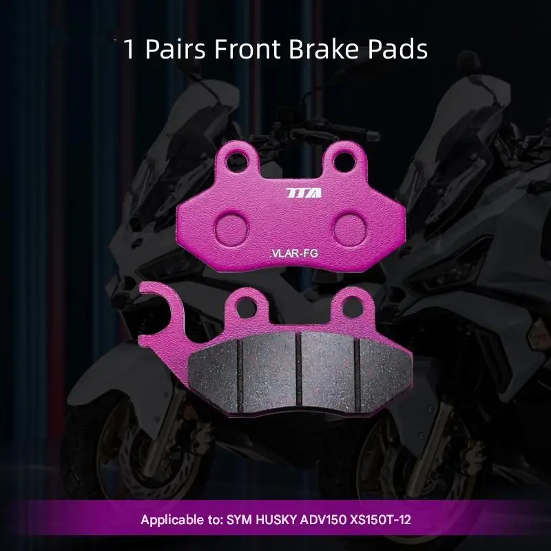 For SYM HUSKY ADV150 Ceramic Brake Pads High Shear Resin Adhesive Soft Silent Compound Eliminate Squeal During Low Speed Parking