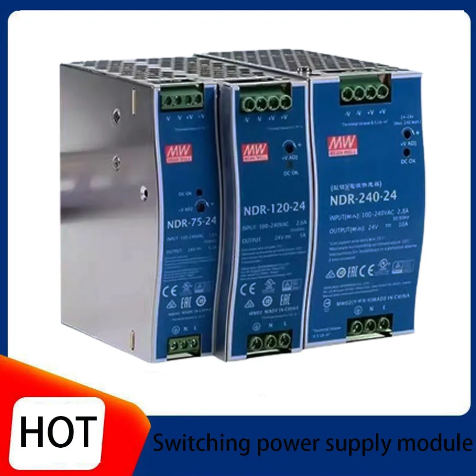 

NDR-75W120W Rail 240W480W Switching Power Supply 12V24V48V10A20A Power Module