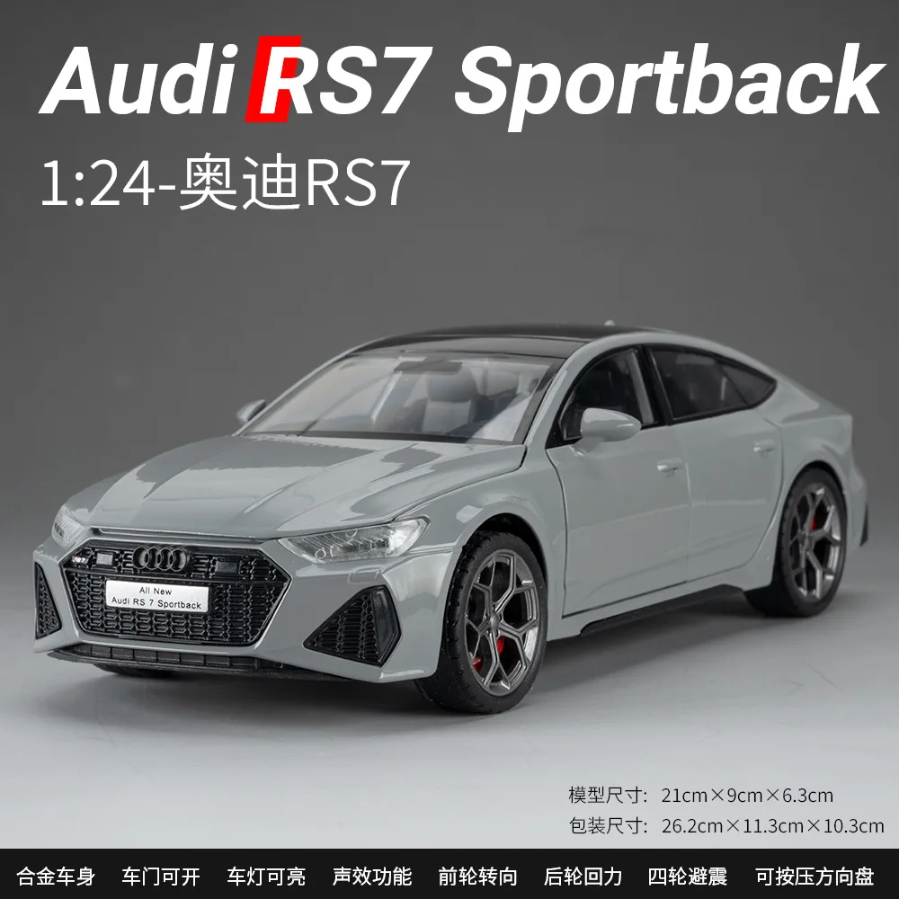 1:24 RS7 Model Auto Speelgoed Legering Diecast Geluid Licht Pull Back Simulatie Voertuig Modellen High end collectibles Gift 20