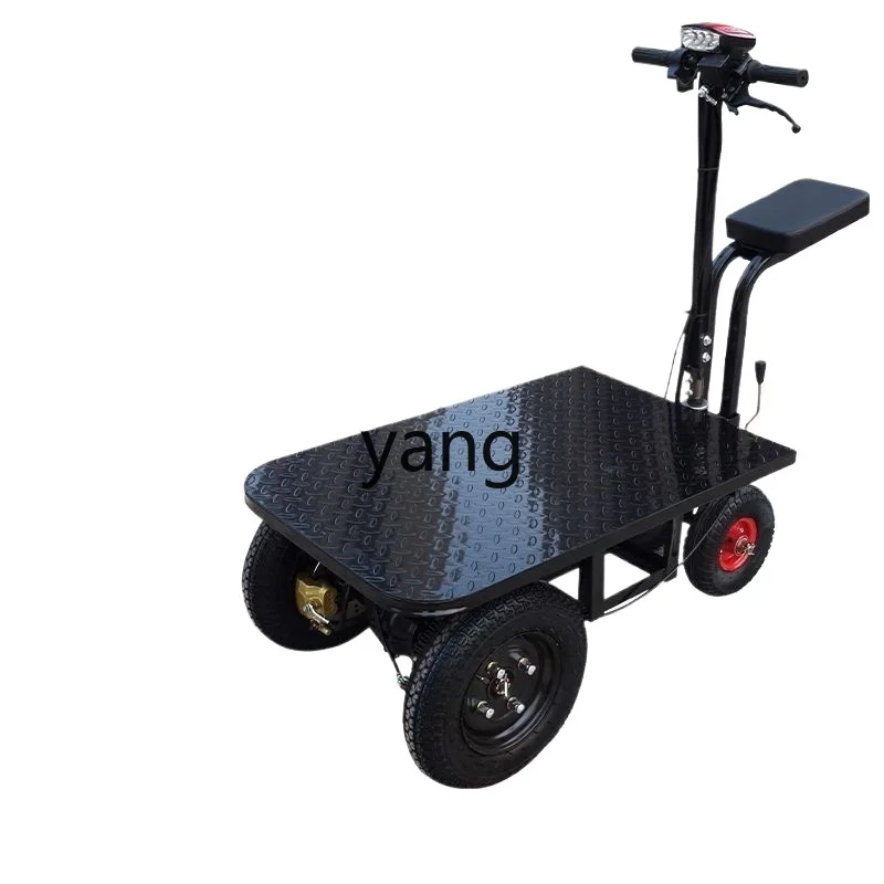 Lmm reverse riding donkey electric flat cart trolley pulling tile cement trolley