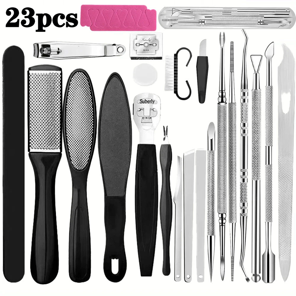 10/11/23pcs Stainless Steel Pedicure Precision Manicure Knife for Removing Dead Skin Callus Portable Foot Cuticle Care Tools