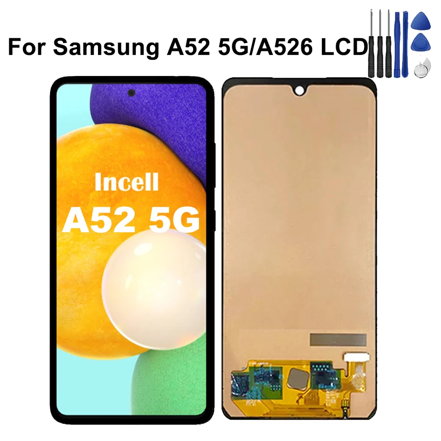 Super AMOLED For Samsung Galaxy A52 5G LCD Display Touch Screen Digitizer Assembly A526 A526B A526W LCD Screen With Frame