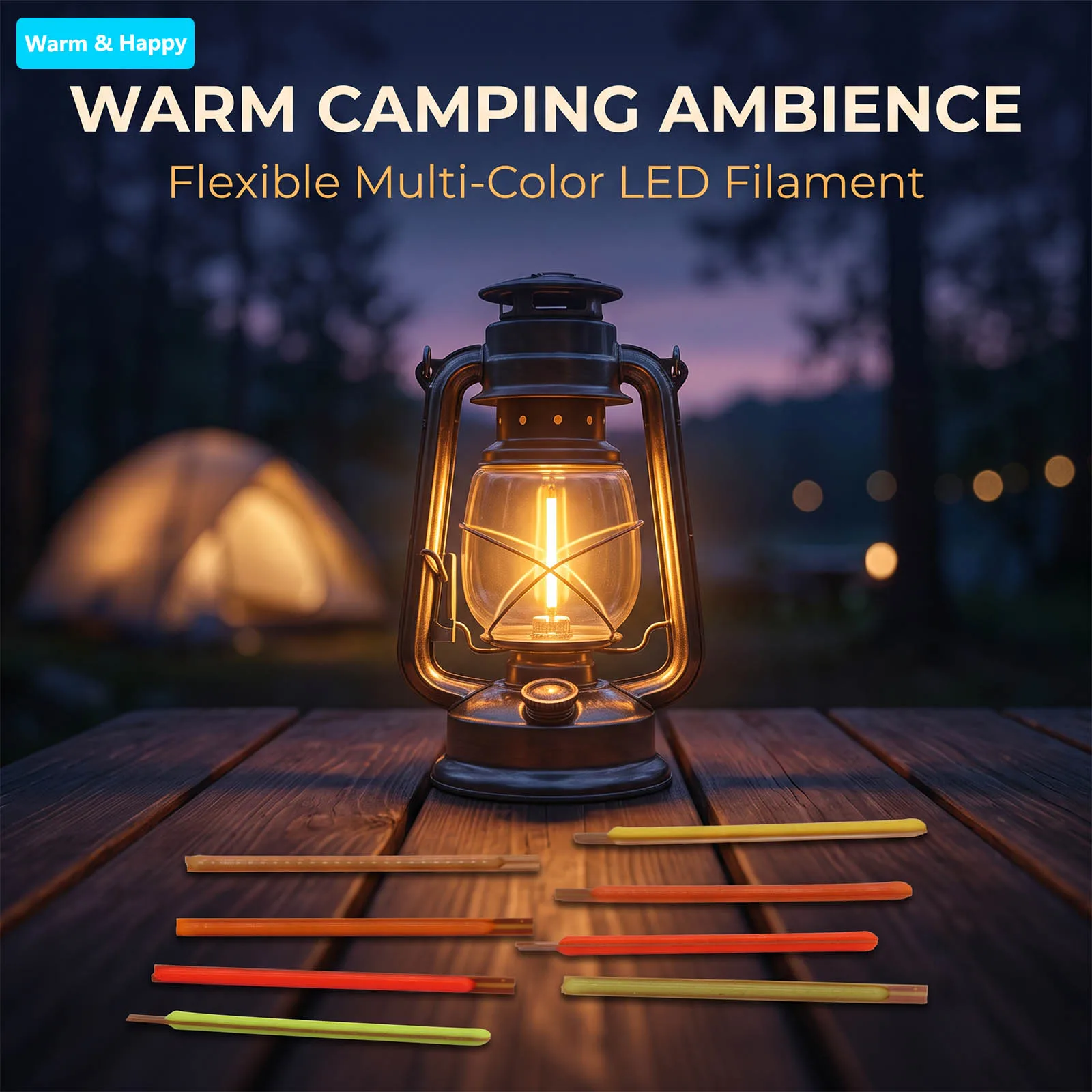 2-10pcs LED Filament 3V 45mm Edison Bulb Electrode Directional Lamp Accessories Multicolor Home Decoration Lighting Parts DIY