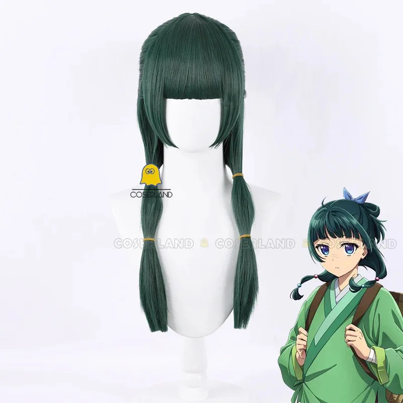 

2025 yiyi Anime The Apothecary Diaries Maomao Cosplay Wig Dark Green Long Hair Bow Headwear Kusuriya No Hitorigoto Halloween Par