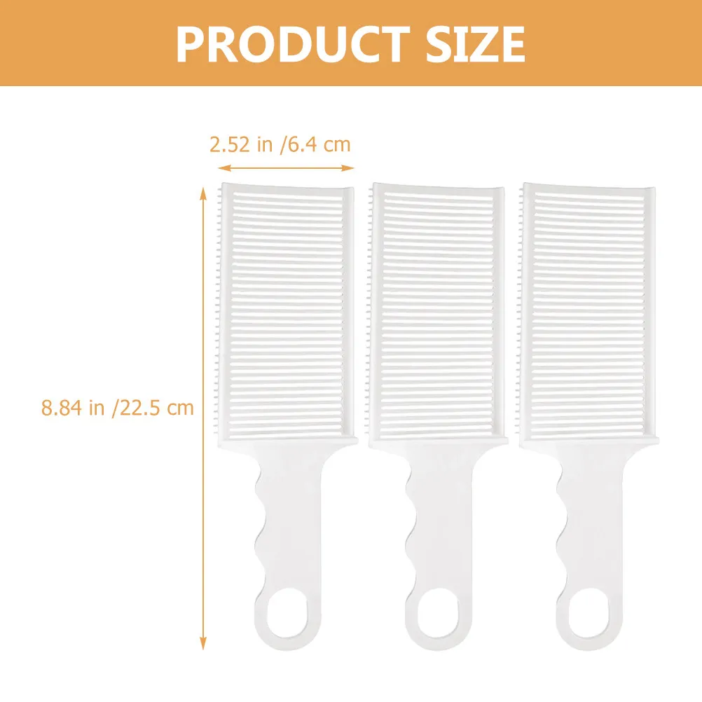 3Pcs ABS Hair Comb for Salon Barber Cutting Styling Beard Wet Hair Detangling Safety Hairdressing Tool Lightweight Portable