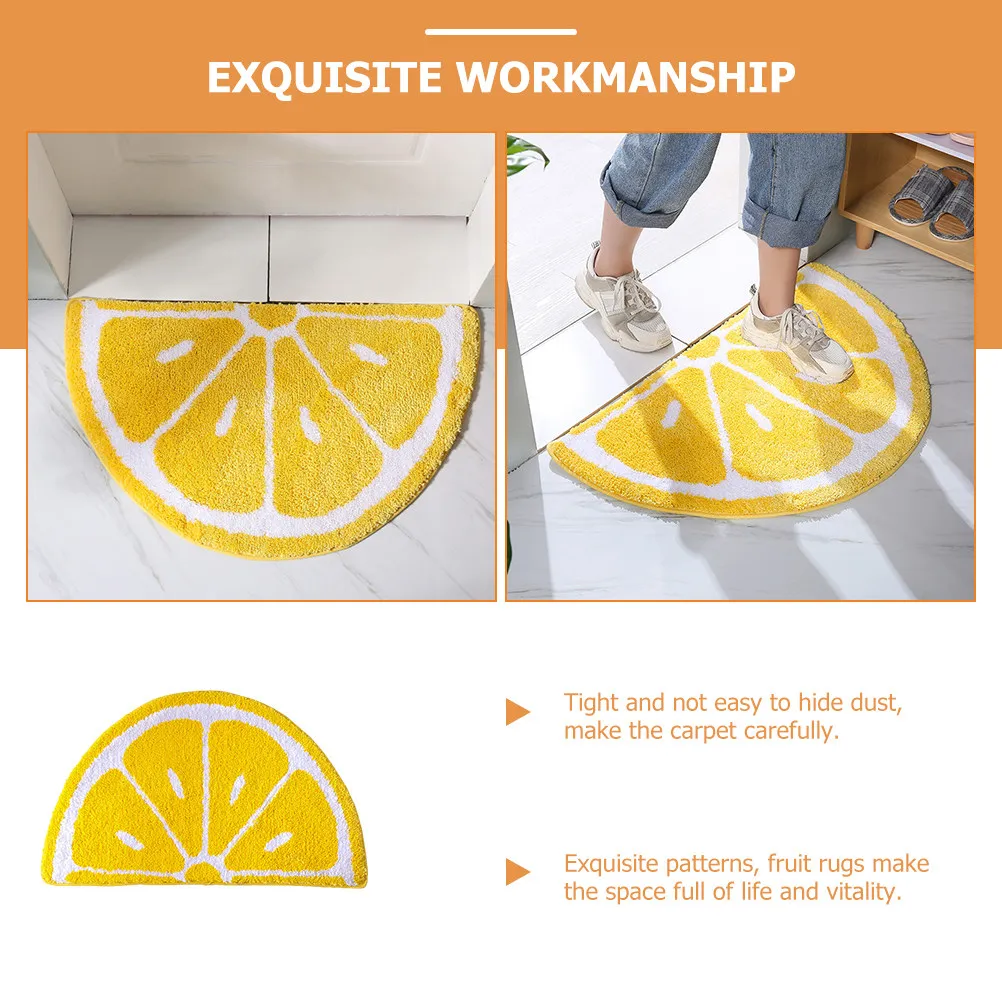 Thickened Fruit Design Indoor Door Mat Absorbent Non-Slip Small Rug for Entryway Front Door Kitchen Bedroom Living Room Welcome