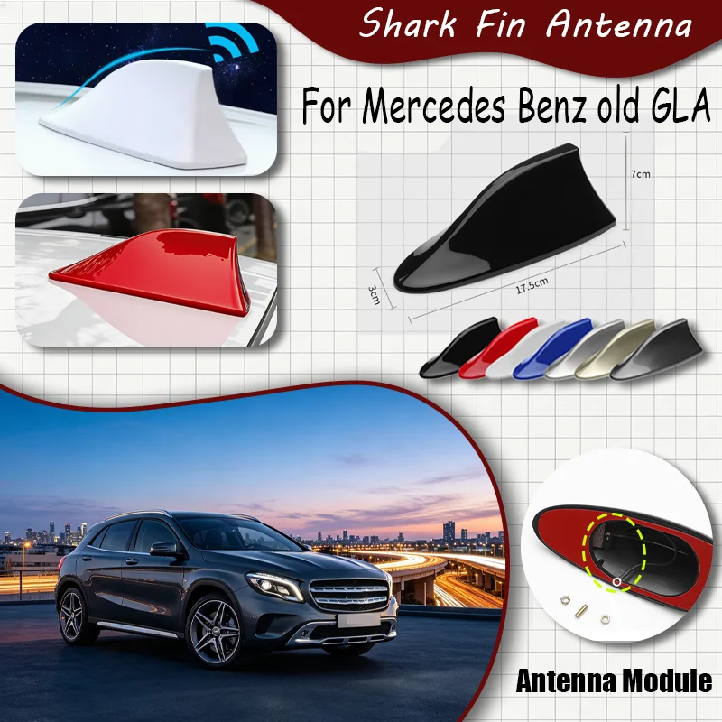 For Mercedes Benz old GLA Shark Fin Antenna, FM Signal Booster, Waterproof Radio Antenna, FM/AM Super Aerials