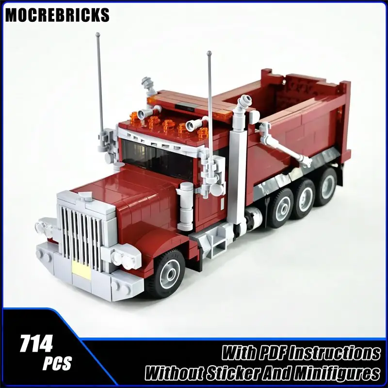 

714PCS Speeds Champions Vehicles 389 Dump Truck Technology Engineering Cars MOC Building Blocks Model Kid's Toys Bricks Gifts