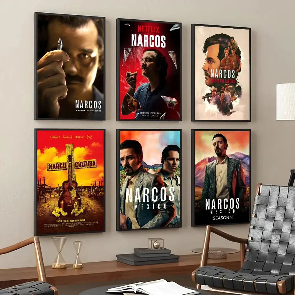 N-narcos Poster Wall Art Wall Stickers Home Living Room Bedroom Bar Office Decor Prints Personalized Gift