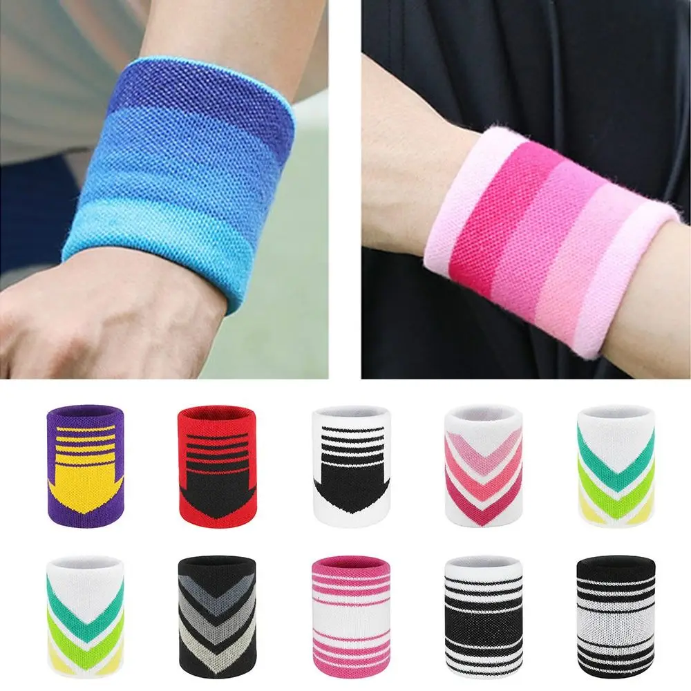 New Multicolor Sport Wristbands Sweat Absorption Breathable Sport Wrister Sweat Towel Soft Wrist Protector Basketball Ball