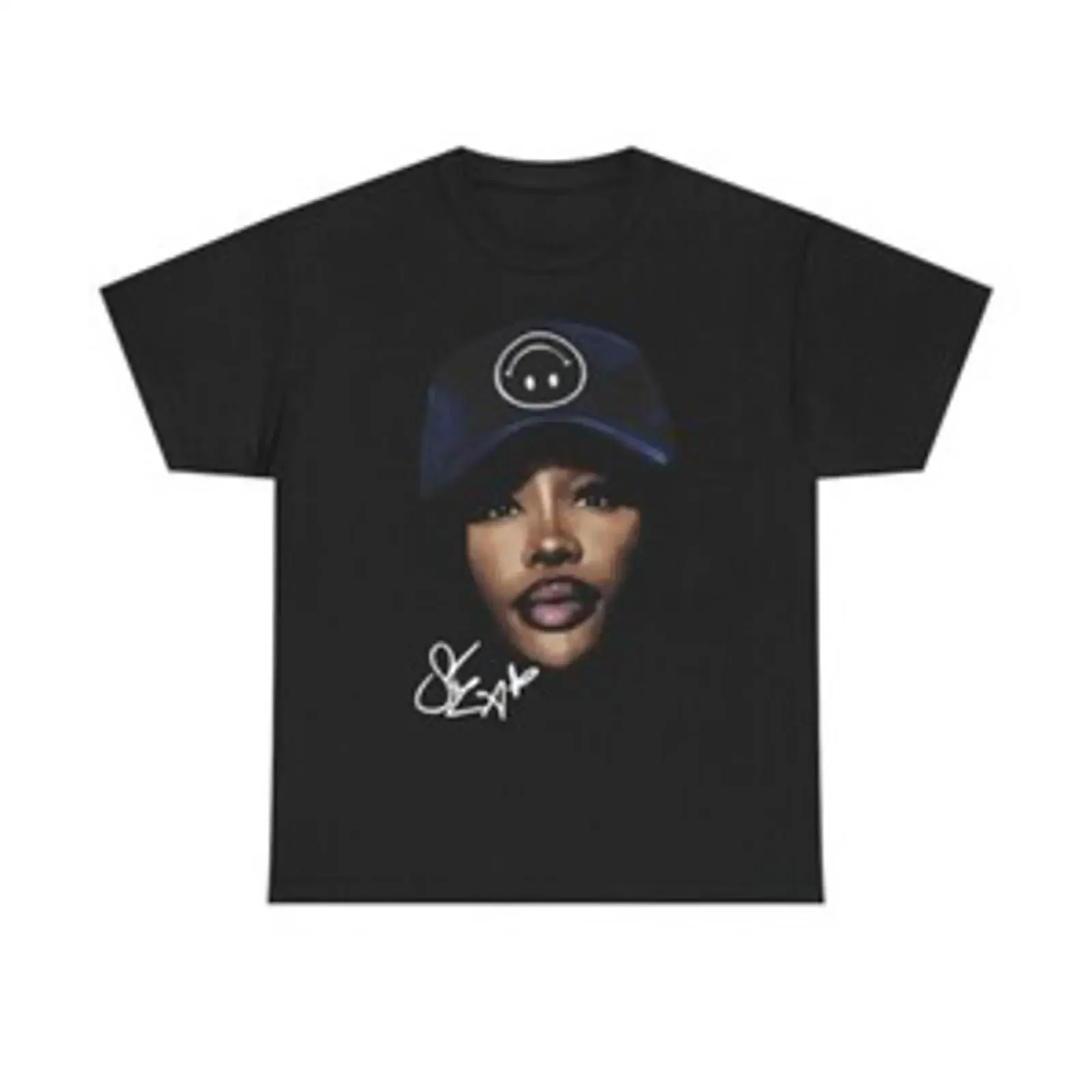 Camisa unisex de algodón negra todas las tallas SZA Single vintage Washed Comfortable graphic Casual Unisex
