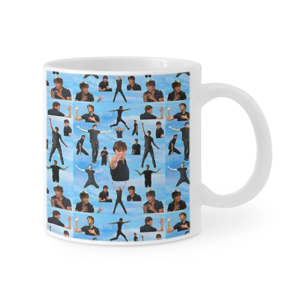 Zac Efron Troy Bolton Bet On It High School Musical Coffee Mug Wrap, 11oz Sublimation Ceramic Tea Cup,Beer Mugs,Milk Cups