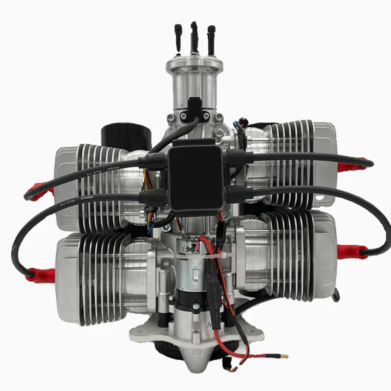 Motor de avión modelo DLE400, arranque eléctrico con función de generación de energía, potencia de 400W, salida DC14V, refrigeración por aire, alta potencia