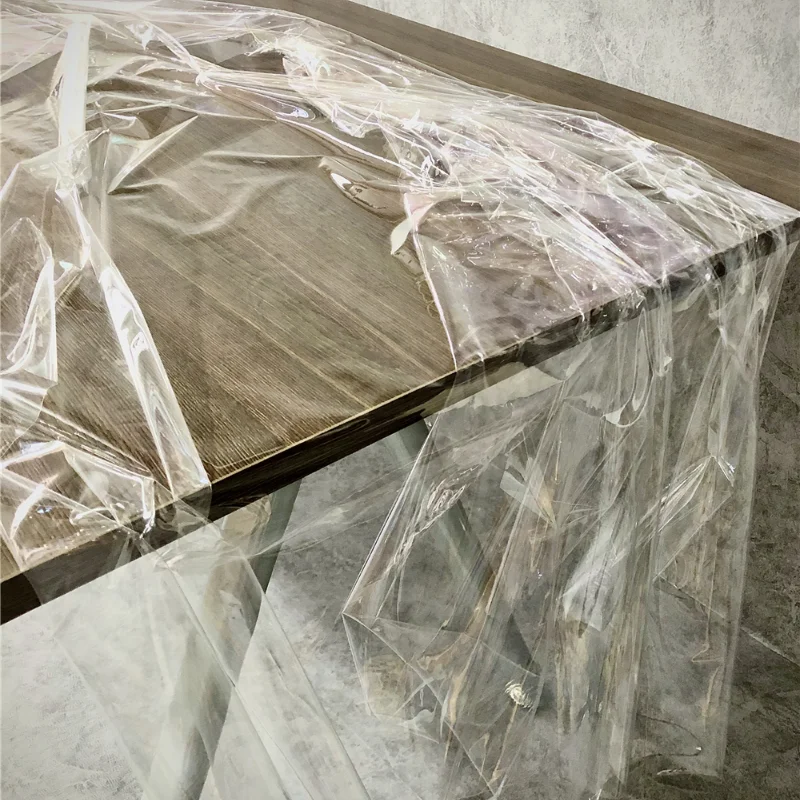 

Fully Transparent TPU Fabric Clothing Raincoat Film Waterproof Bag Designer's Fabric Excellent PVC Matte Plastic Fabric