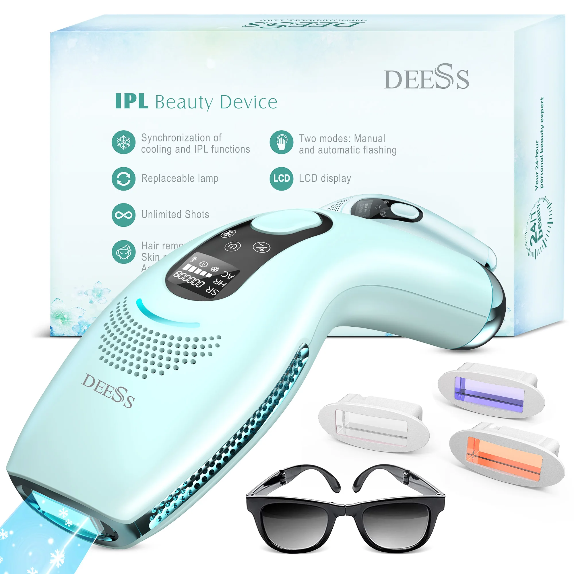 Smart Library New Product Ipl Machine hair removal device Permanent Ipl Hair Removal Device With Ice Cooling