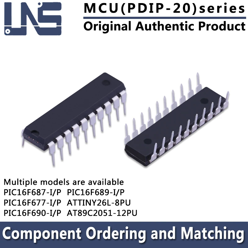 1PCS ATTINY26L-8PU PIC16F677-I/P PIC16F687-I/P PIC16F689-I/P PIC16F690-I/P AT89C2051-12PU DIP-16 7.62MM MCU